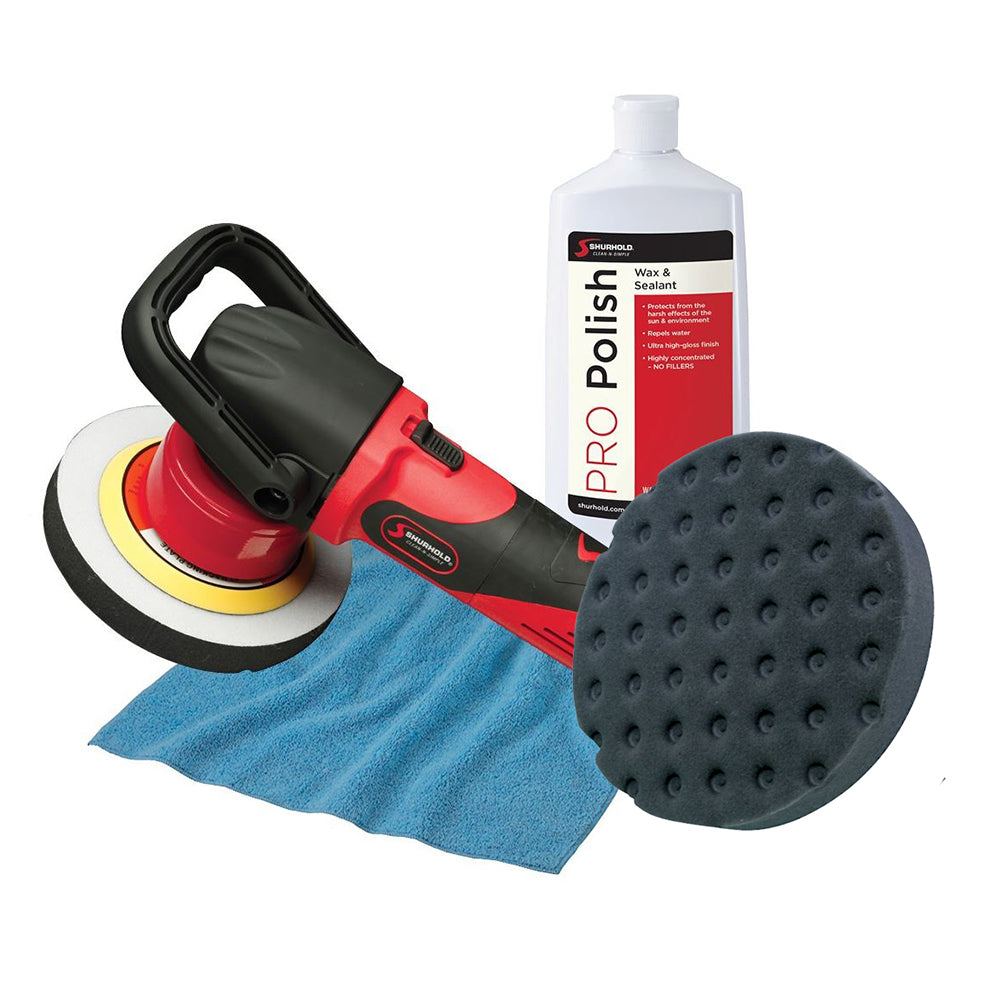 Shurhold Dual Action Polisher Start Kit with Pro Polish, Pad & MicroFiber Towel - 3101