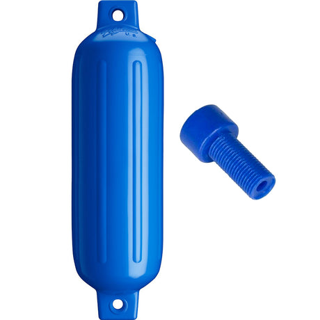 Polyform G-3 Twin Eye Fender 5.5" x 19" - Blue w/Adapter - G-3-BLUE