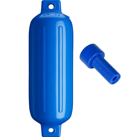 Polyform G-4 Twin Eye Fender 6.5" x 22" - Blue w/Adapter - G-4-BLUE