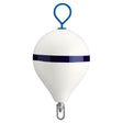 Polyform 17" CM Mooring Buoy w/Steel Iron - White Blue Stripe - CM-3 WH-STR