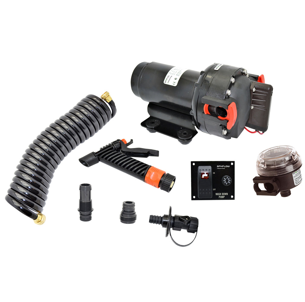 Johnson Pump Aqua Jet 5.2 GPH Washdown Pump Kit with Hose 12V 64534