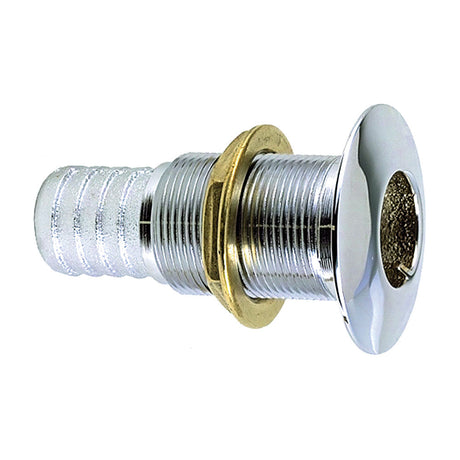 Perko 1-1/2" Thru-Hull Fitting f/ Hose Chrome Plated Bronze Made in the USA - 0350008DPC