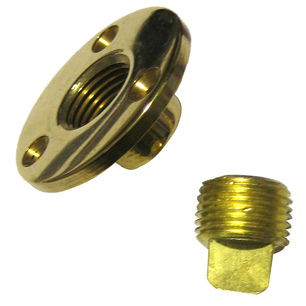 Perko Garboard Drain & Drain Plug Assy Cast Bronze/Brass MADE IN THE USA - 0714DP1PLB
