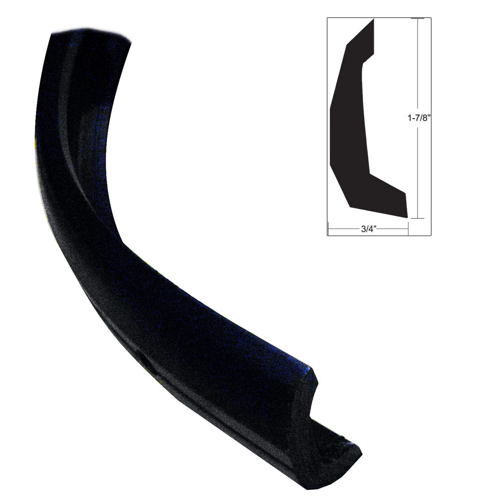 TACO Semi-Rigid Rub Rail Kit - Black w/No Insert - 30' - V11-4135BKA30-3