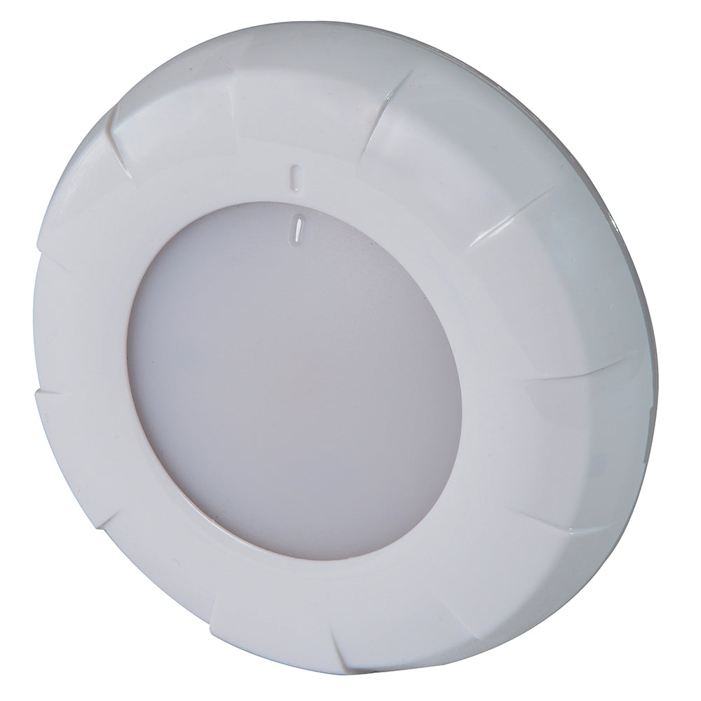 Lumitec Aurora LED Dome Light - White Finish - White/Blue Dimming - 101075