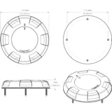 Lumitec Aurora LED Dome Light - White Finish - White/Red Dimming - 101076