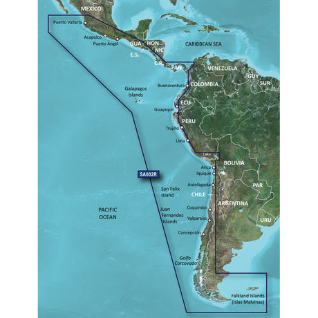 Garmin BlueChart  g3 HD - HXSA002R - South America West Coast - microSD/SD - 010-C1063-20