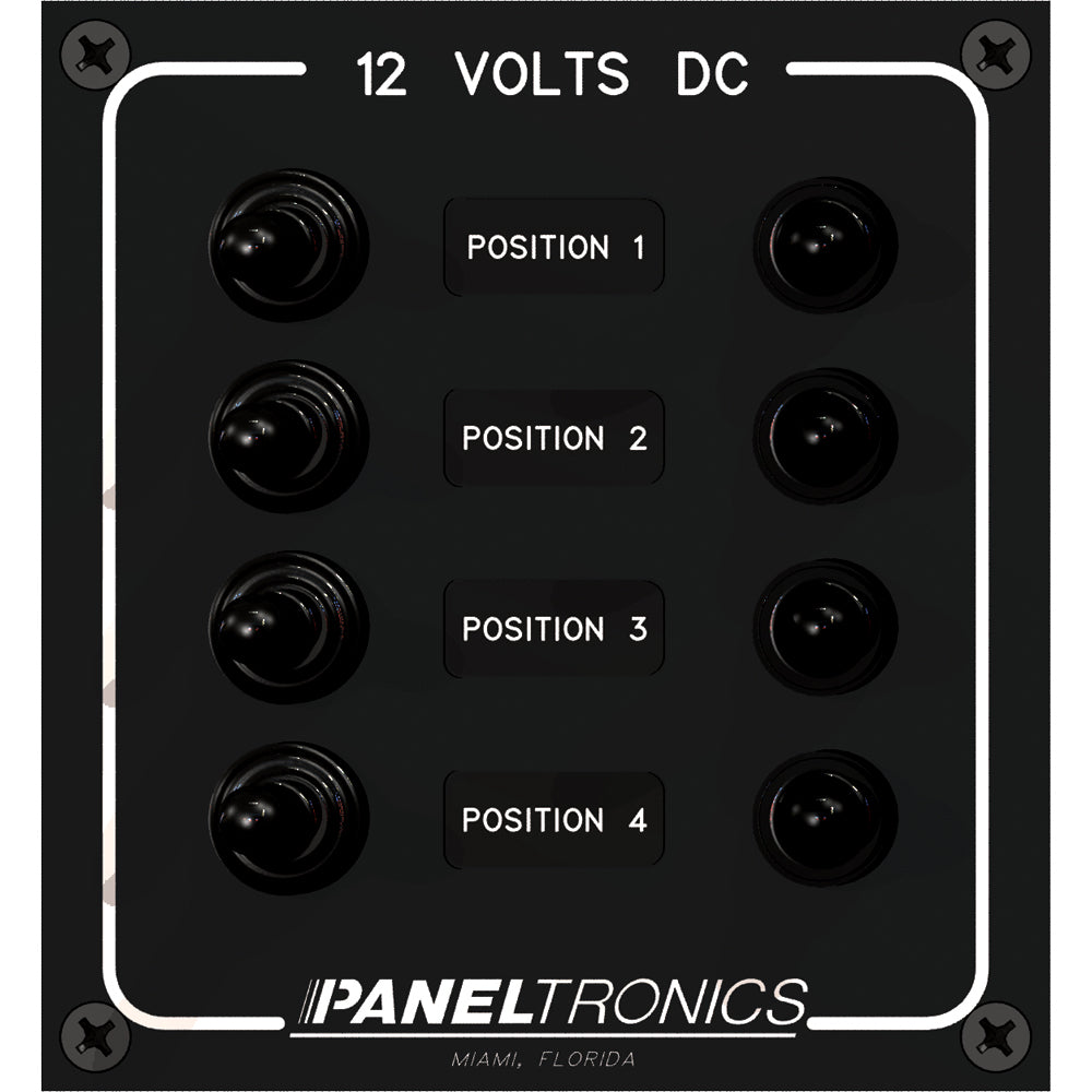 Paneltronics Waterproof Panel - DC 4-Position Toggle Switch & Circuit Breaker - 9960017B