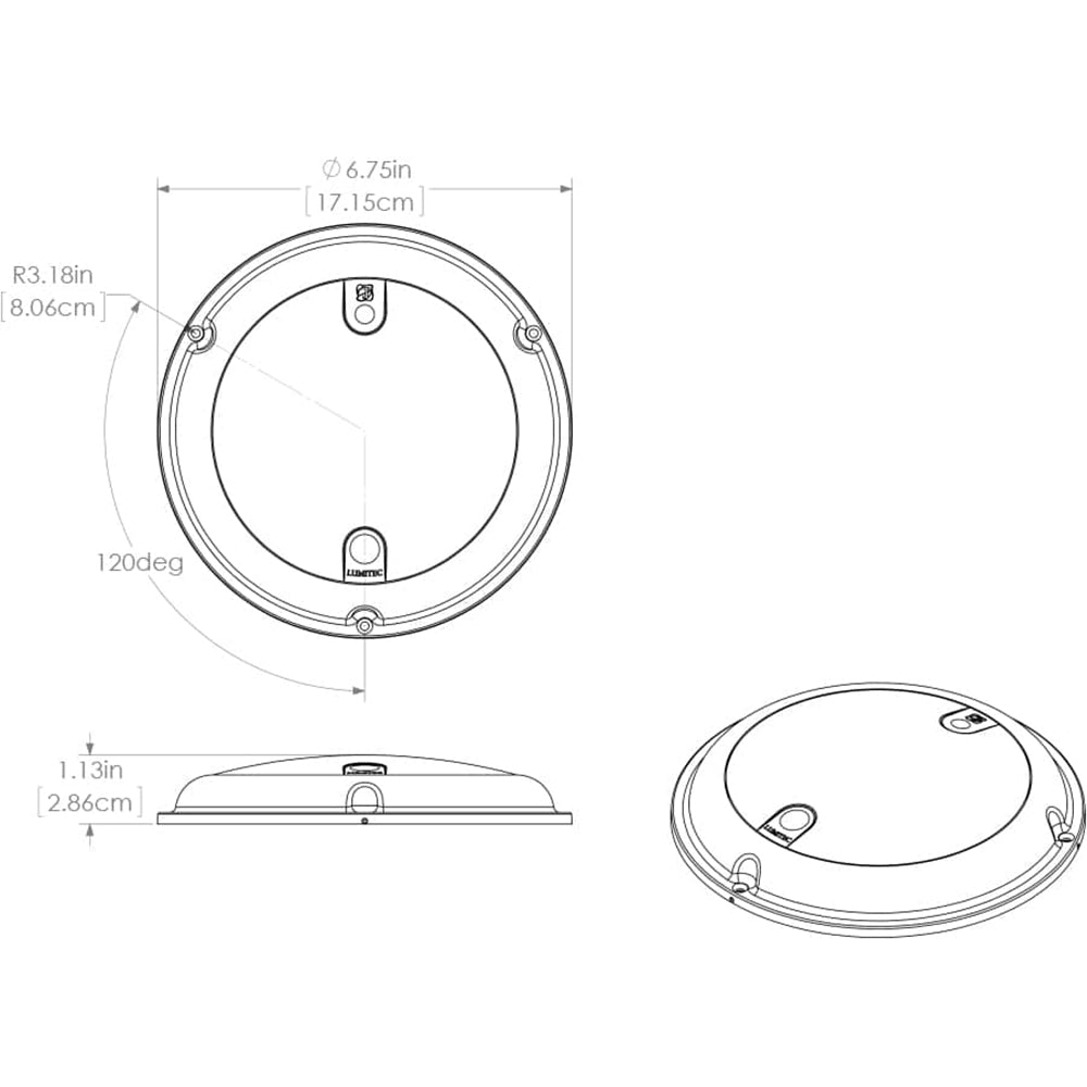 Lumitec TouchDome - Dome Light - Polished SS Finish - 2-Color White/Red Dimming - 101098