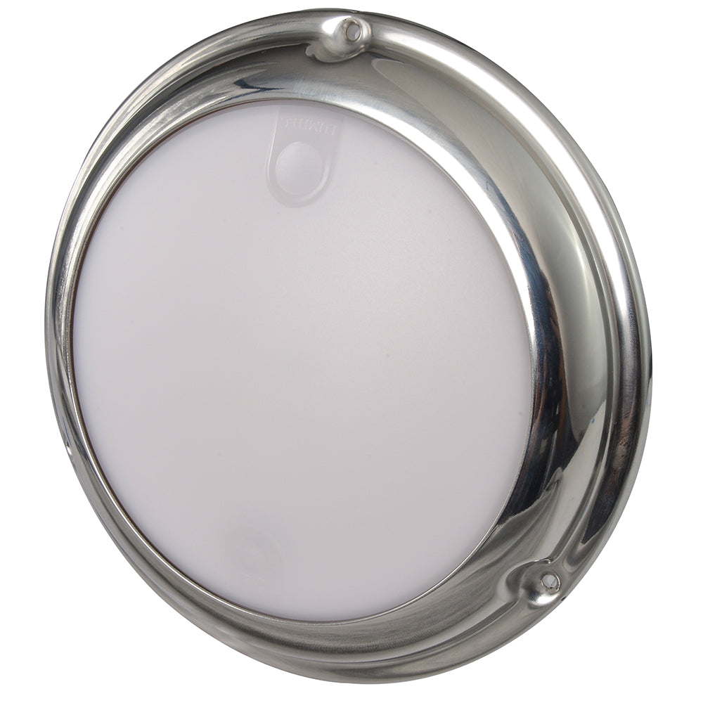 Lumitec TouchDome - Dome Light - Polished SS Finish - 2-Color White/Red Dimming - 101098