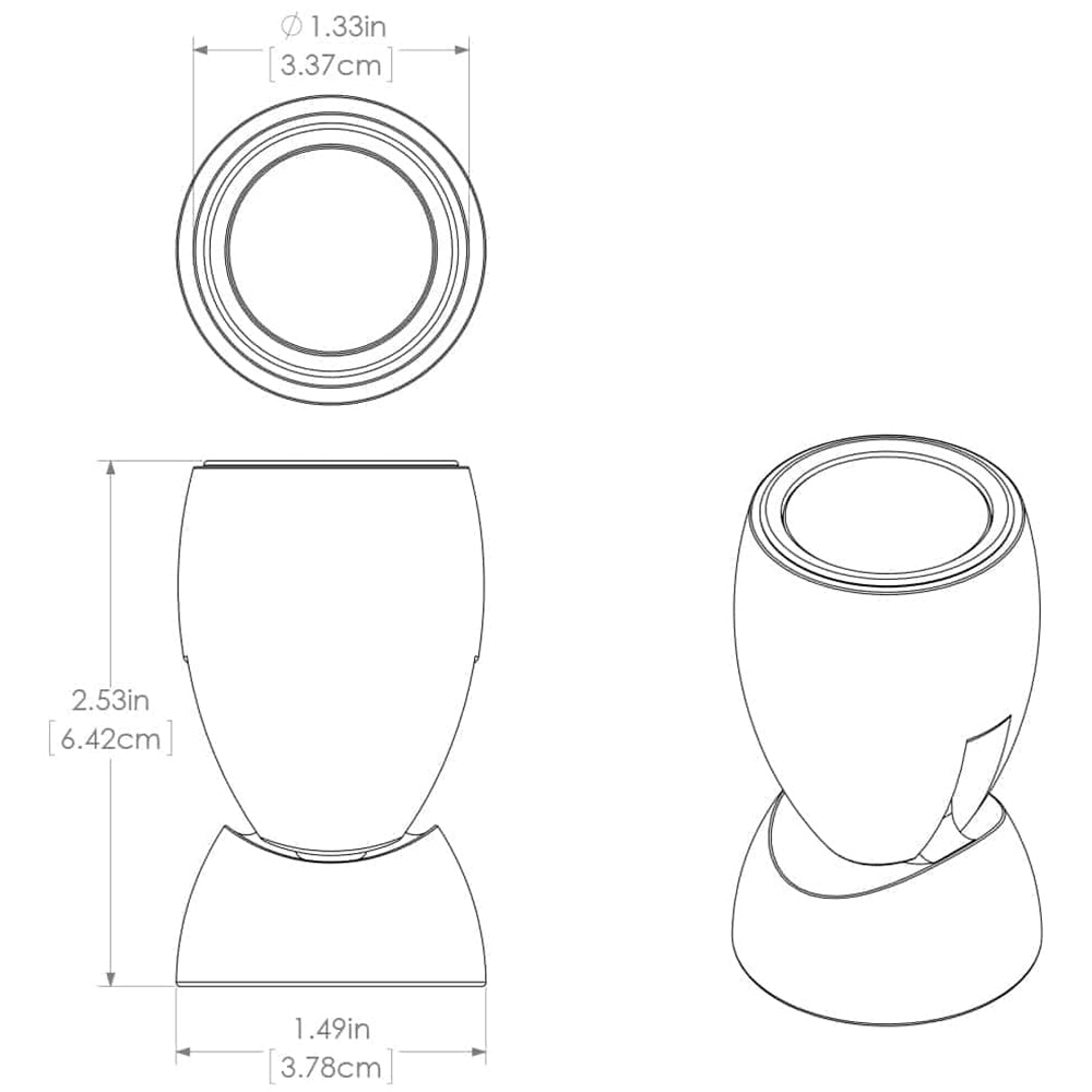 Lumitec GAI2 - General Area Illumination2 Light - Brushed Finish - 3-Color Red/Blue Non-Dimming w/White Dimming - 111808