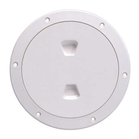Beckson 6" Smooth Center Screw-Out Deck Plate - White - DP60-W
