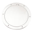 Beckson 6" Smooth Center Pry-Out Deck Plate - White - DP61-W