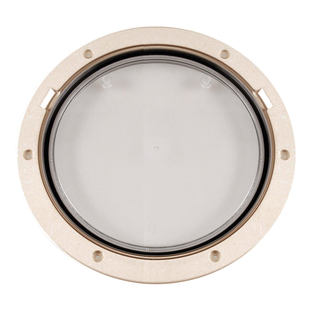Beckson 8" Clear Center Pry-Out Deck Plate - Beige - DP81-N-C