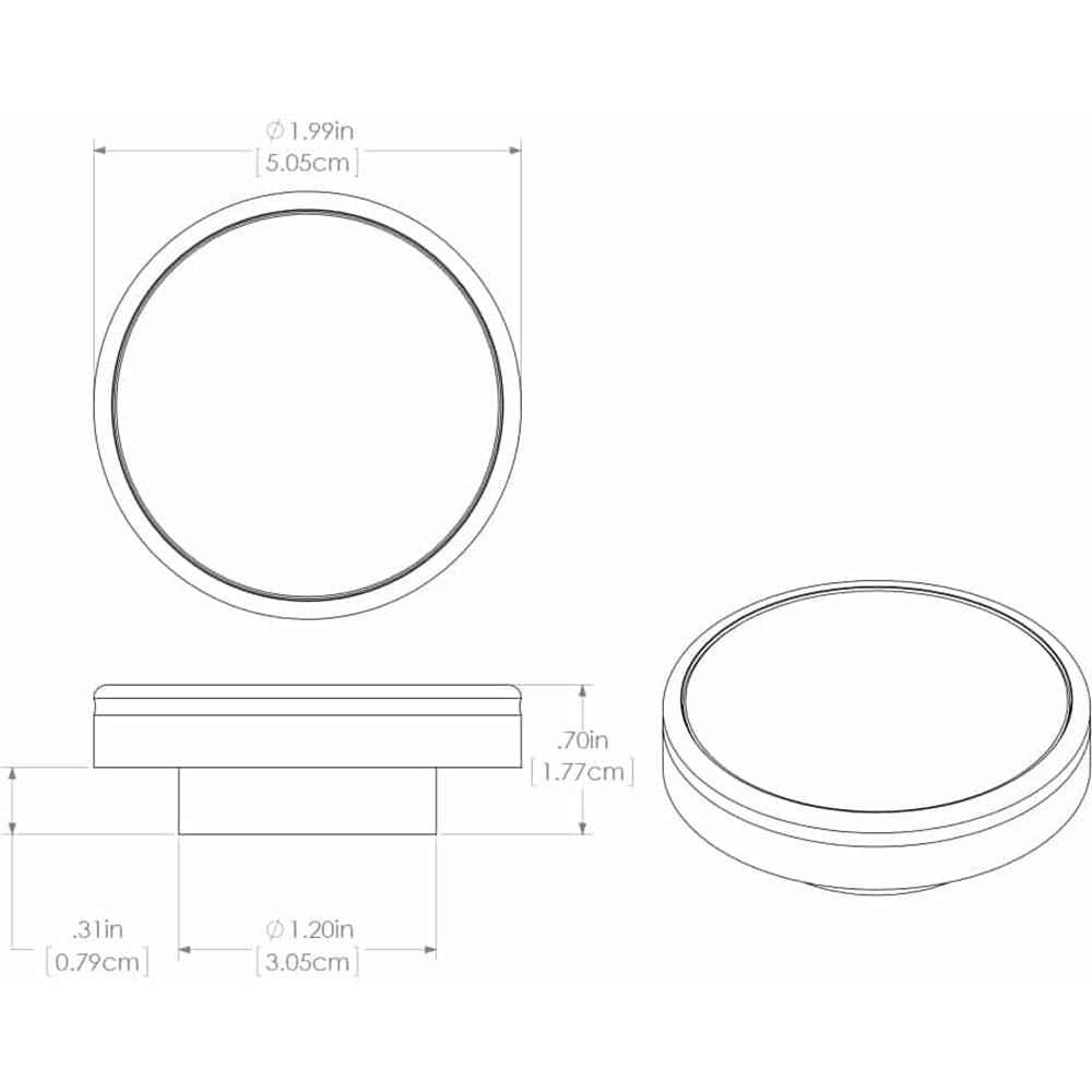 Lumitec Halo - Flush Mount Down Light - White Finish - Warm White Dimming - 112829