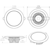 Lumitec Mirage - Flush Mount Down Light - Glass Finish/No Bezel - 4-Color Red/Blue/Purple Non Dimming w/White Dimming - 113190