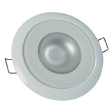 Lumitec Mirage - Flush Mount Down Light - Glass Finish/White Bezel - 4-Color White/Red/Blue/Purple Non-Dimming - 113120