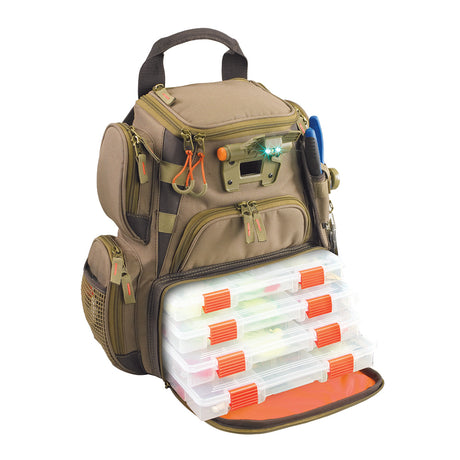 Wild River RECON Lighted Compact Tackle Backpack with 4 PT3500 Trays - WT3503