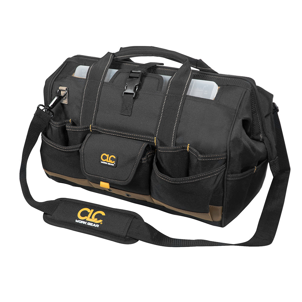 CLC 1535 18" Tool Bag with  Top-Side Plastic Parts Tray - 1535