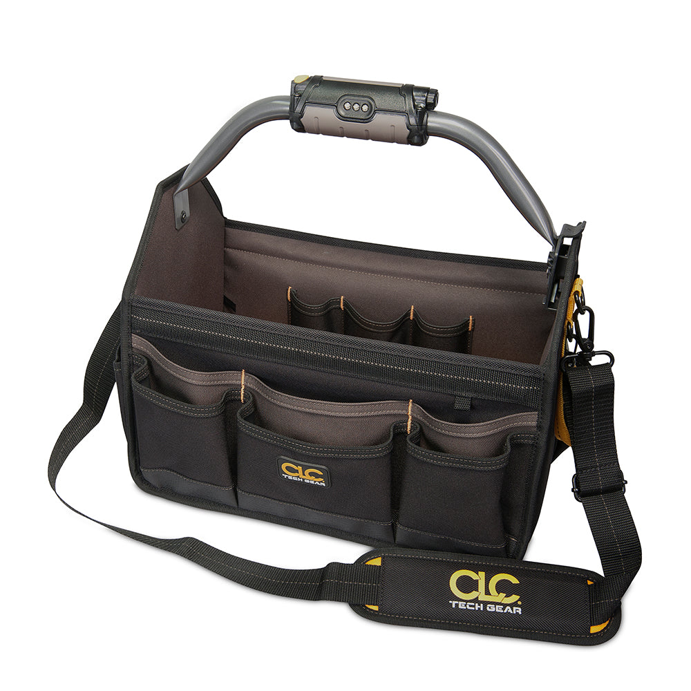 CLC L234 Tech Gear LED Lighted Handle 15" Open Top Tool Carrier - L234