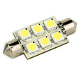 Lunasea Single-Sided 6 LED Festoon - 10-30VDC/1.5with 97 Lumens - Warm White - LLB-186W-21-00