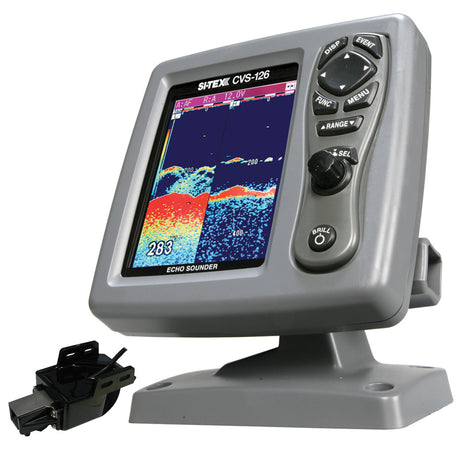 SI-TEX CVS-126 Dual Frequency Color Echo Sounder with Transom Mount Triducer 250/50/200ST-CX - CVS-126TM