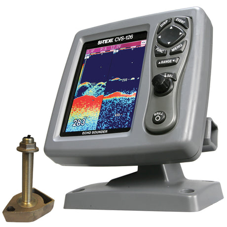SI-TEX CVS-126 Dual Frequency Color Echo Sounder with 600kW Thru-Hull Transducer 1700/50/200T-CX - CVS-1266TH1