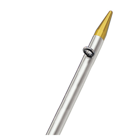 TACO 8' Center Rigger Pole - Silver w/Gold Rings & Tips - 1-&#8539;" Butt End Diameter - OC-0421VEL8 - OC-0421VEL8