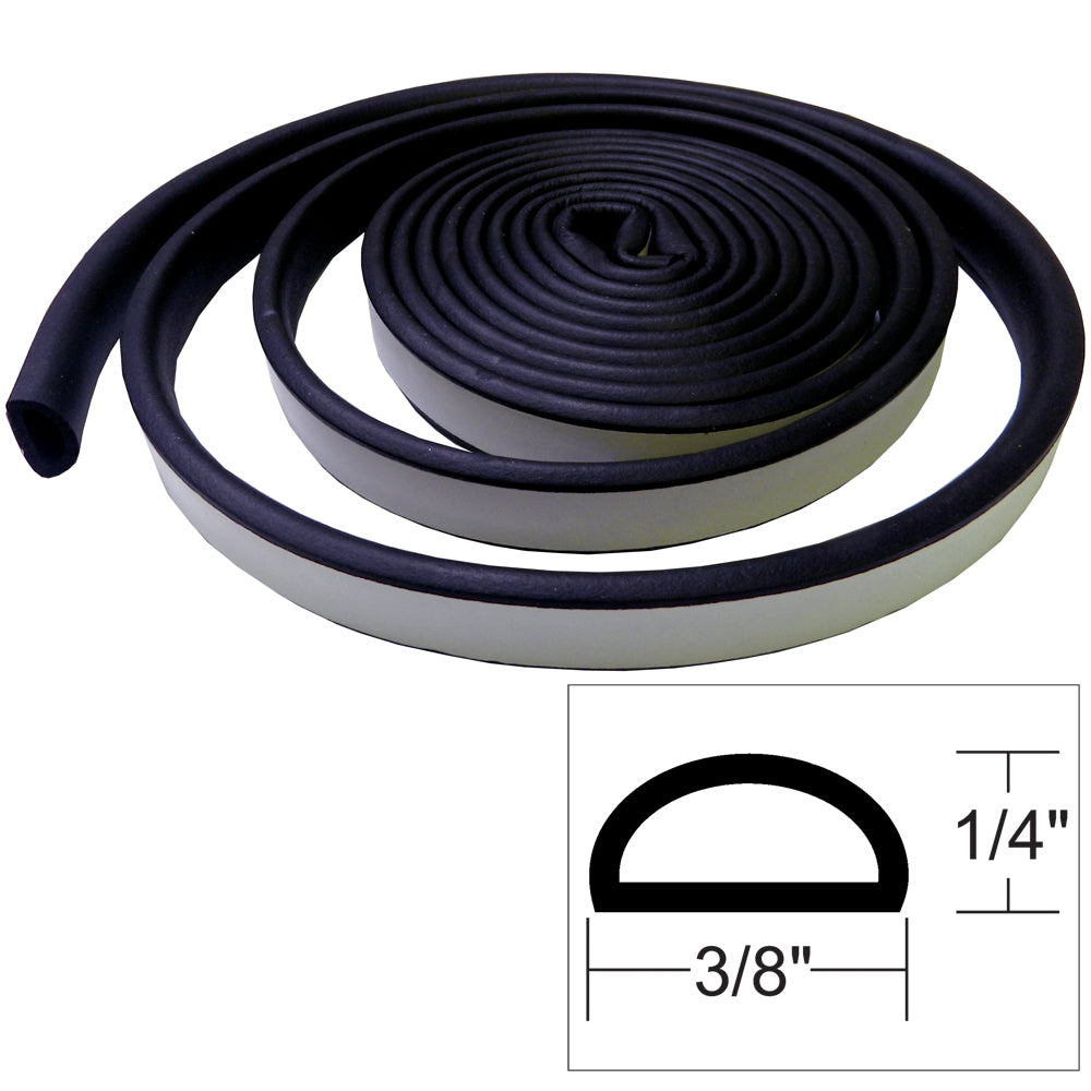 TACO Weather Seal - 10'L x &#188;"H x &#8540;"W - Black - V30-1333B10-1 - V30-1333B10-1