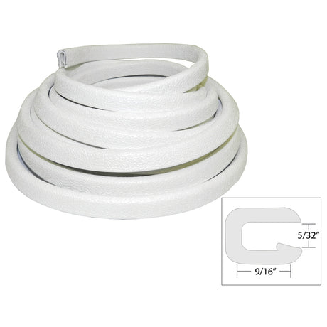 TACO Flexible Vinyl Trim - 3/16" Opening x 9/16"W x 25'L - White - V30-1005W25-1 - V30-1005W25-1