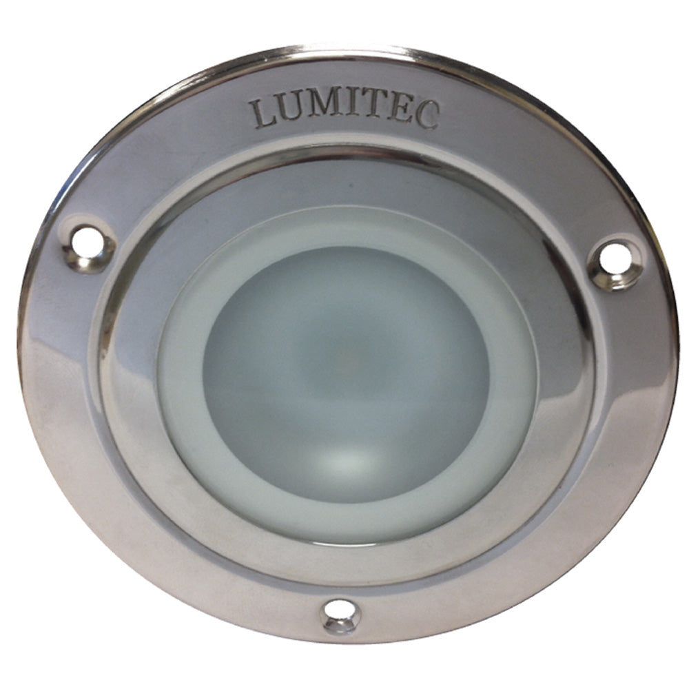 Lumitec Shadow - Flush Mount Down Light - Polished SS Finish - 4-Color White/Red/Blue/Purple Non-Dimming - 114110
