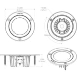 Lumitec Shadow - Flush Mount Down Light - Polished SS Finish - 4-Color White/Red/Blue/Purple Non-Dimming - 114110