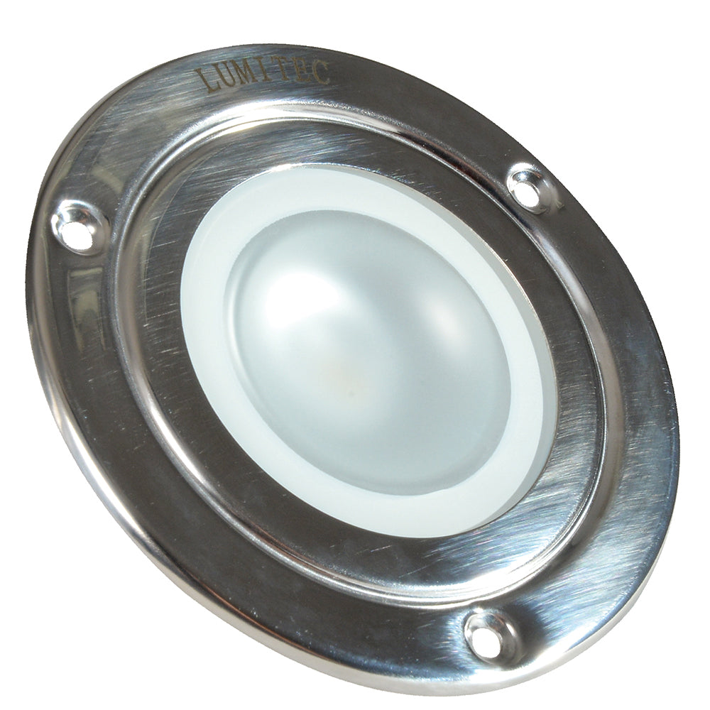 Lumitec Shadow - Flush Mount Down Light - Polished SS Finish - 4-Color White/Red/Blue/Purple Non-Dimming - 114110