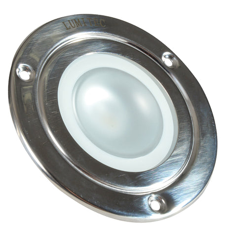 Lumitec Shadow - Flush Mount Down Light - Polished SS Finish - White Non-Dimming - 114113