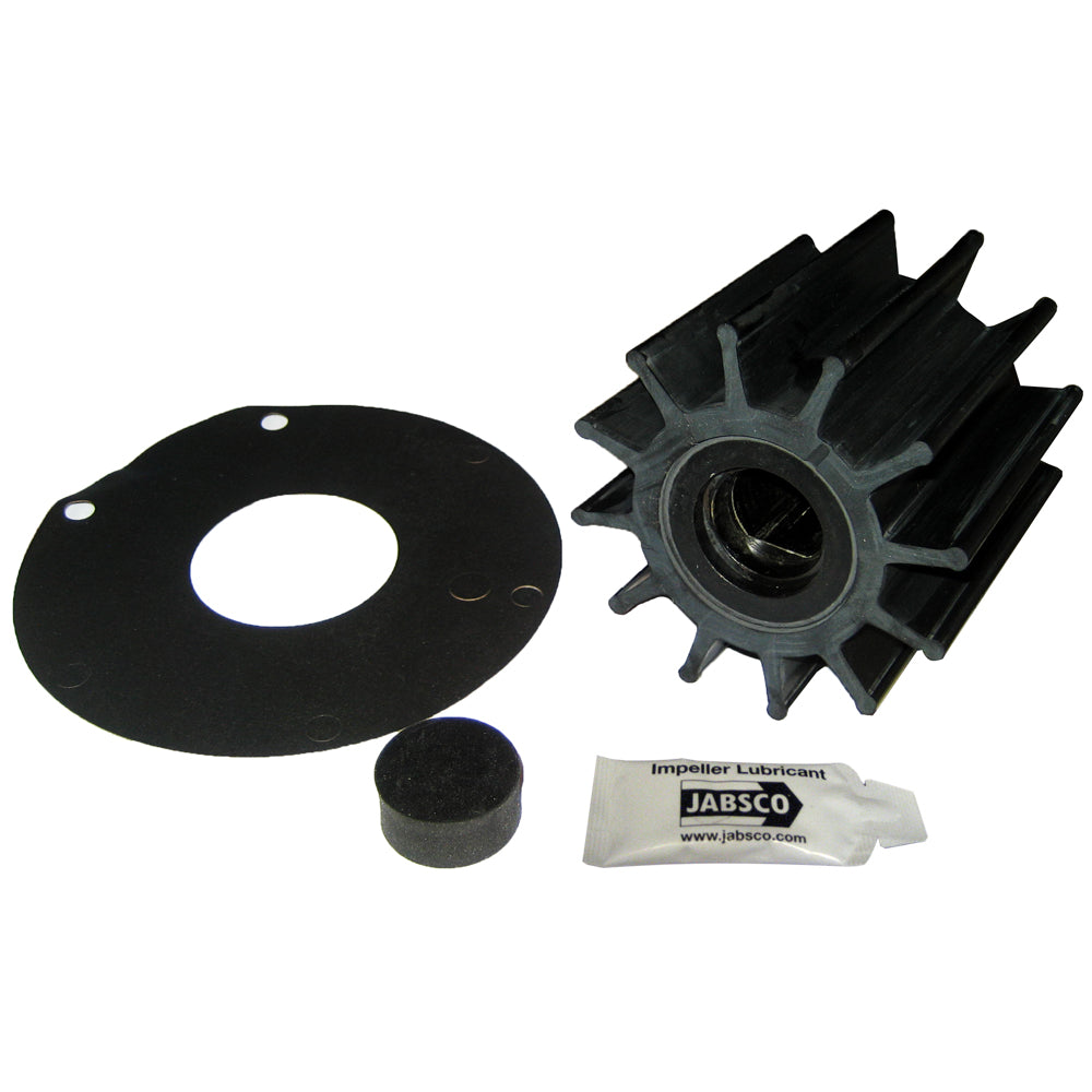 Jabsco Impeller Kit - 12 Blade - Neoprene - 3-¾" Diameter - Plastic Insert - Double Flat Drive - 17370-0001-P