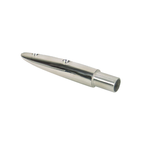 Whitecap 16-1/2&#176; Rail End (End-Out) - 316 Stainless Steel - 7/8" Tube O.D. - 6050