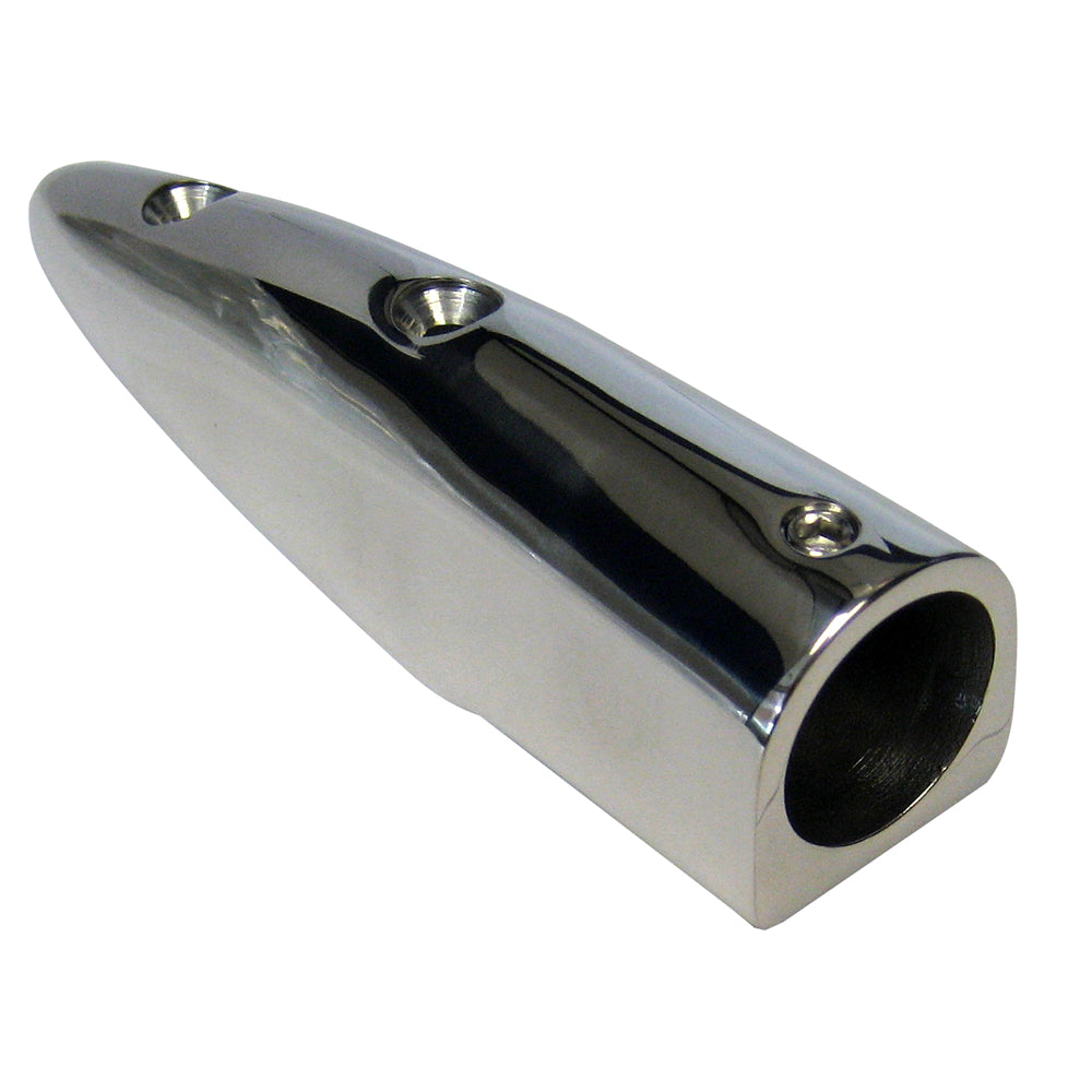 Whitecap 5-1/2&#176; Rail End (End-In) - 316 Stainless Steel - 7/8" Tube O.D. - 6049C