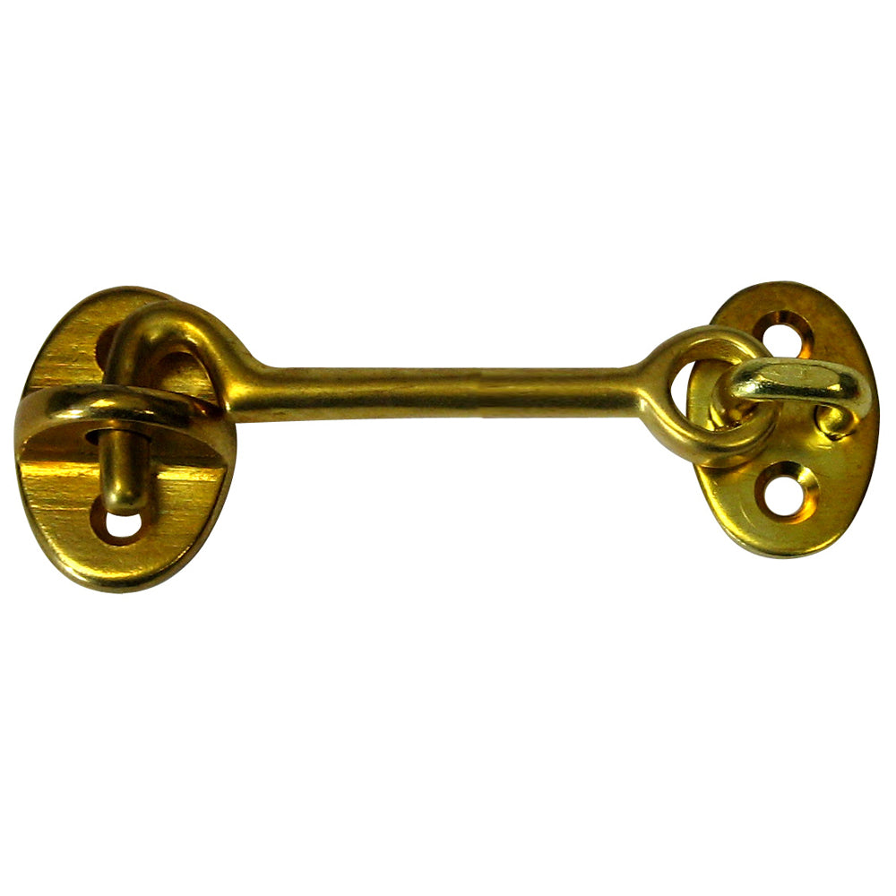 Whitecap Cabin Door Hook - Polished Brass - 3" - S-1402BC