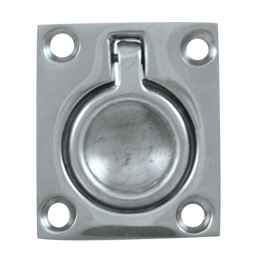 Whitecap Flush Pull Ring - CP/Brass - 1-1/2" x 1-3/4" - S-3360C