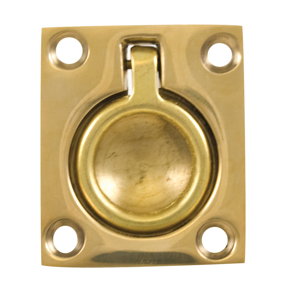 Whitecap Flush Pull Ring - Polished Brass - 1-1/2" x 1-3/4" - S-3360BC
