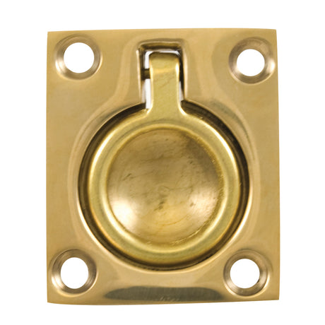 Whitecap Flush Pull Ring - Polished Brass - 1-1/2" x 1-3/4" - S-3360BC