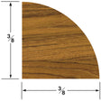 Whitecap Teak Quarter Round Molding Small - 5' - 60851