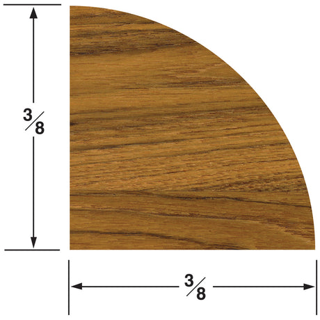 Whitecap Teak Quarter Round Molding Small - 5' - 60851