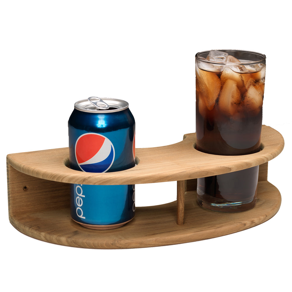 Whitecap Teak Curved Two-Drink Rack - 63218