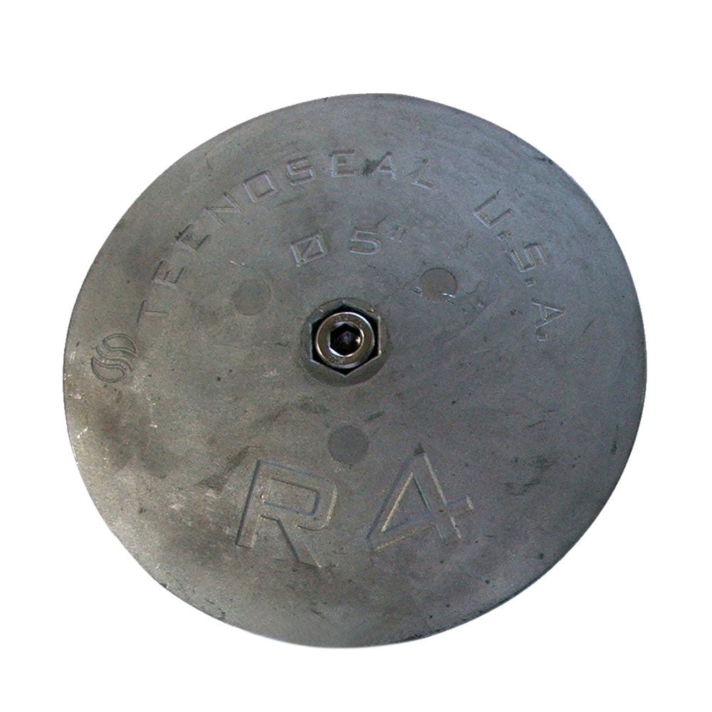 Tecnoseal R4 Rudder Anode - Zinc - 5" Diameter x 5/8" Thickness - R4