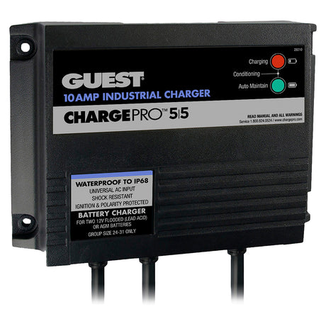 Marinco 10A On-Board Battery Charger - 12/24V - 2 Banks - 28210
