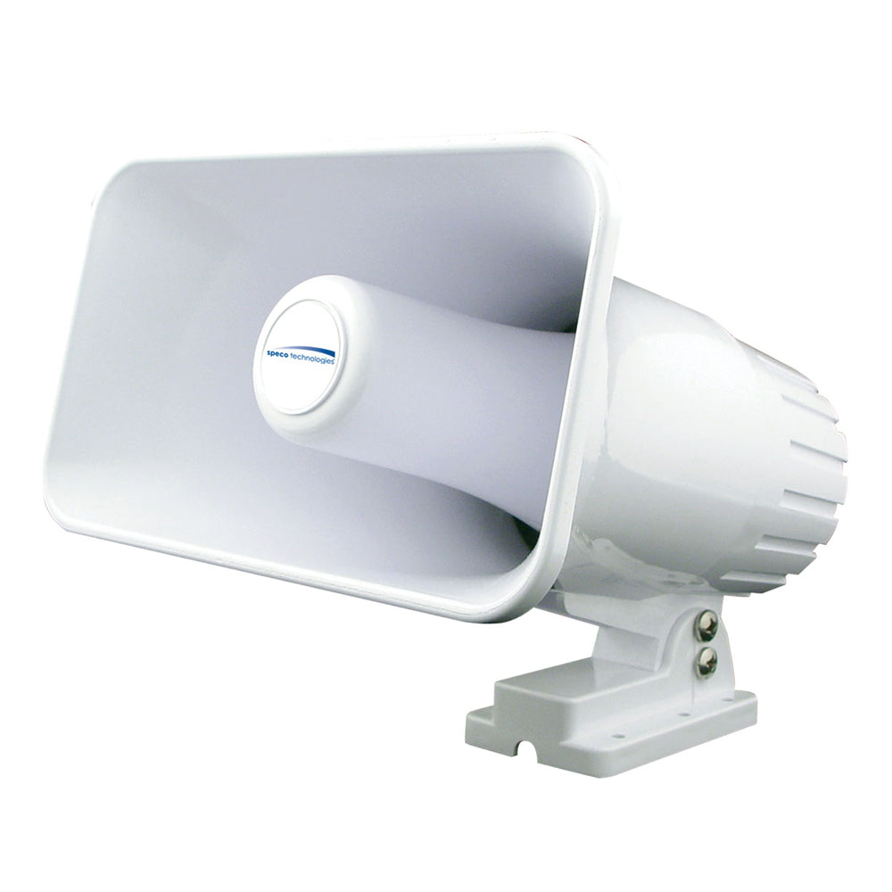 Speco 4" x 6" Weatherproof PA Speaker Horn - White - SPC12RP