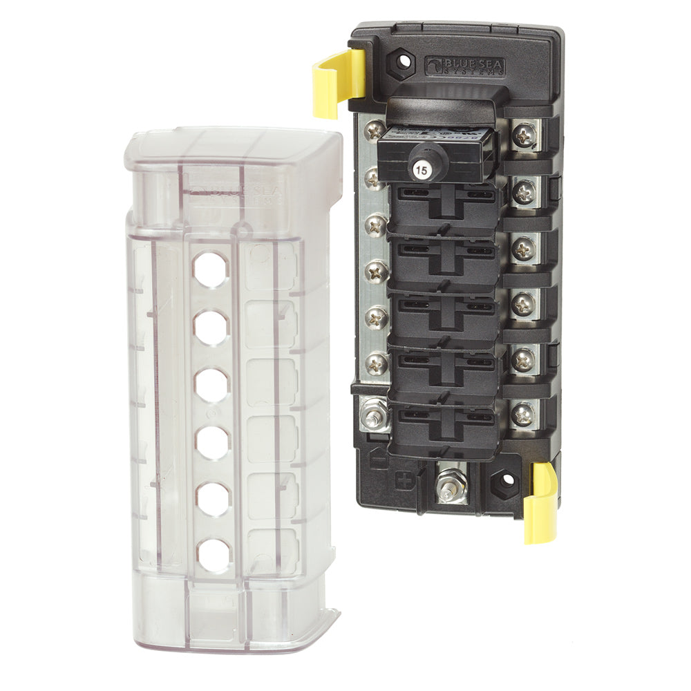 Blue Sea 5052 ST CLB Circuit Breaker Block - 6 Position w/Negative Bus - 5052