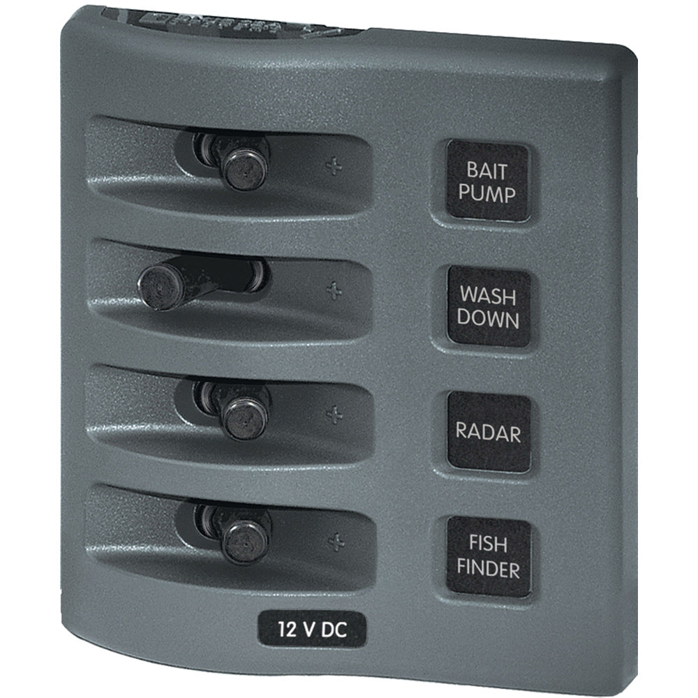 Blue Sea 4305 WeatherDeck® 12V DC Waterproof Switch Panel - 4 Posistion - 4305