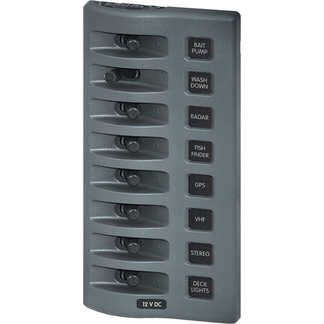 Blue Sea 4309 WeatherDeck® 12V DC Waterproof Switch Panel - 8 Position - 4309